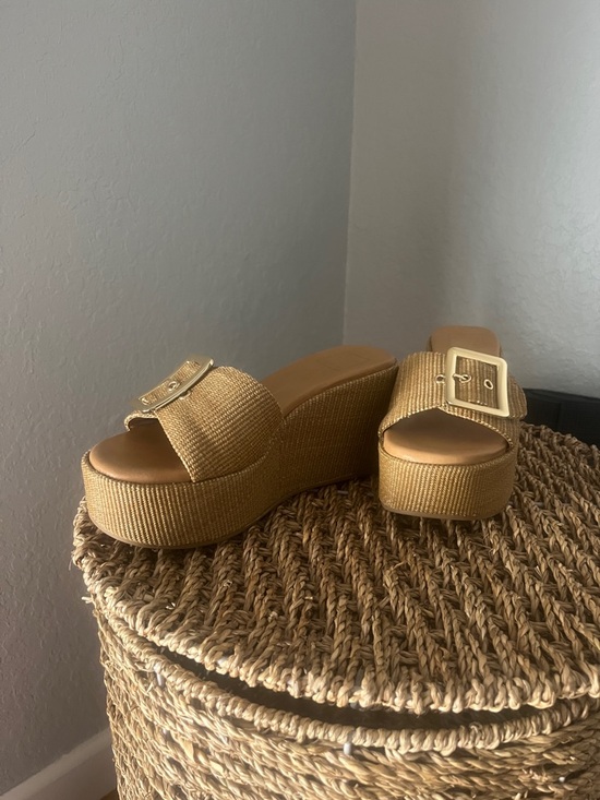 Dolce Vita Shoes - Dolce Vita Metallic Gold Platform Slide Sandals
